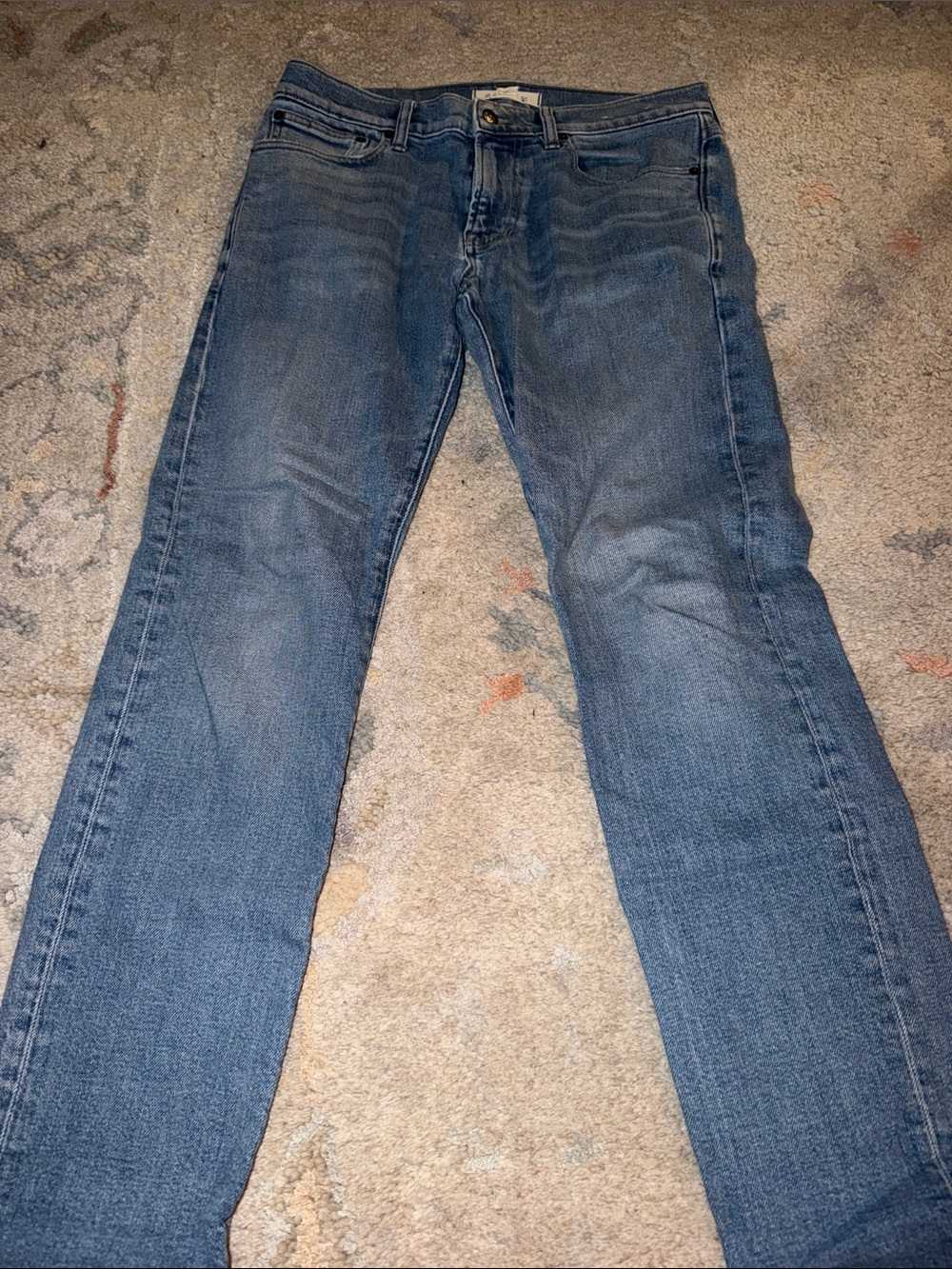 Madewell Men's Slim Straight Jeans in Faded Blue